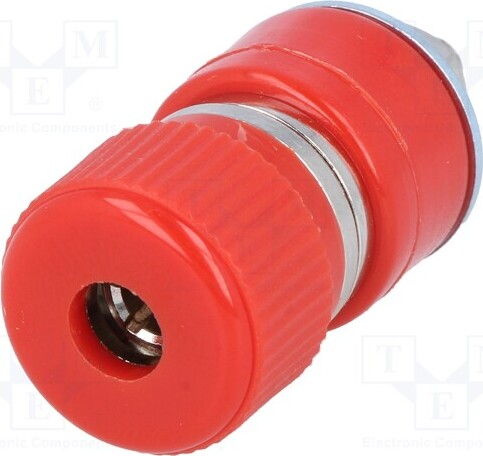 TNE 1x Buchse rot 30A 4mm Bananen vernickelt 60VDC -10÷80°C 0,5÷4mm R1-26B RED Banane _1GH_R1-26B-R