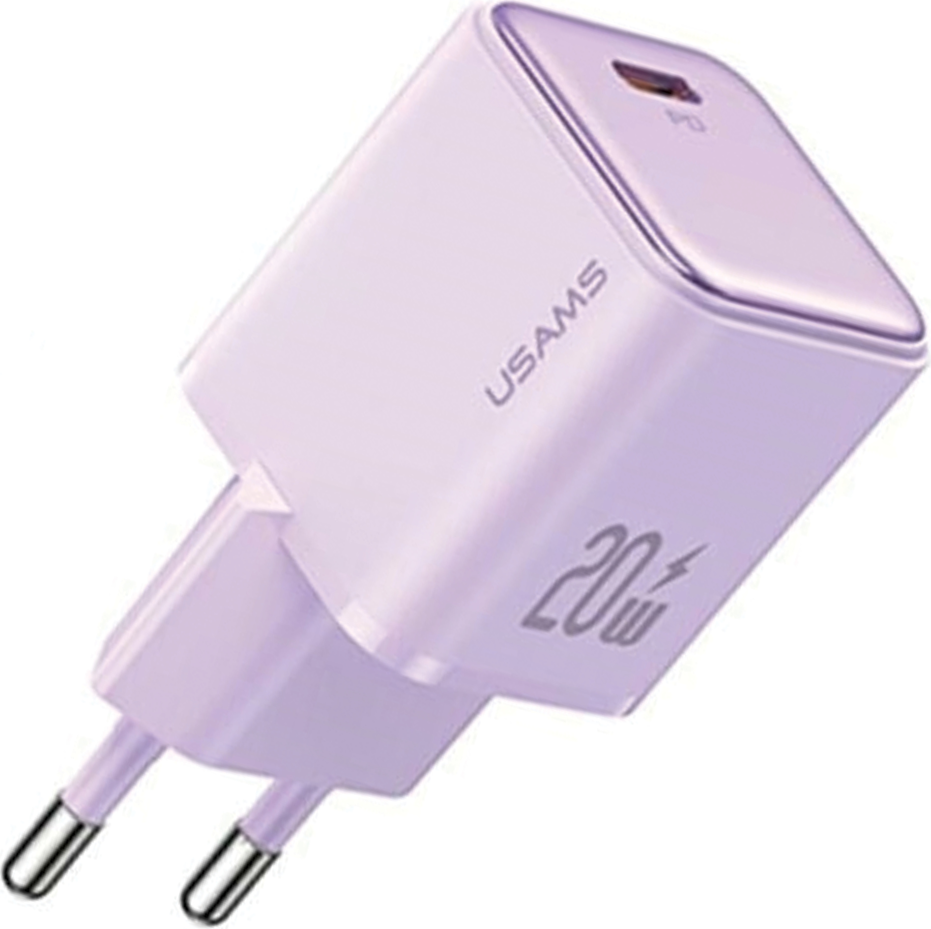 Usams Ład. Siec. 1Xusb-C Pd20W (iba hlava) Pd3.0 rýchle nabíjanie Purpurový/fialový X-Ron Series Cc183Tc03 (Us-Cc183)