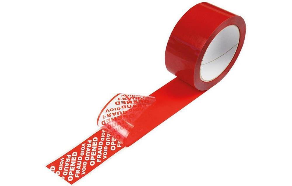 Sicherheitssiegelband Breite 50mm Länge 50m Stärke 49µ PET rot rot