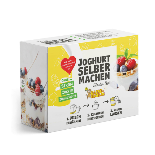 KAESE SELBER Joghurt selber machen Starter Set - Joghurtkultur wählbar: mit YG Kultur (griechische Art)