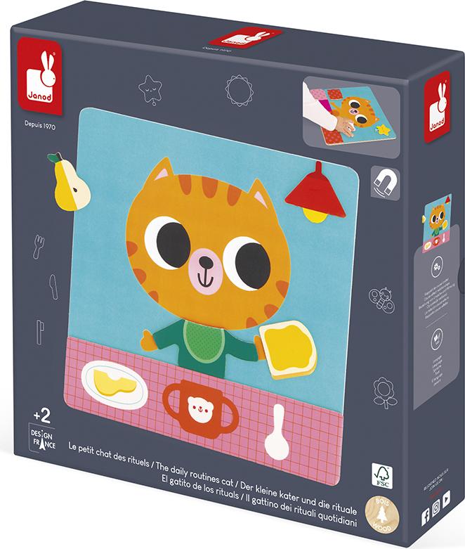 Janod Magnetspiel Tagesabläufe - Lernspielzeug mit 30 Magneten 5446