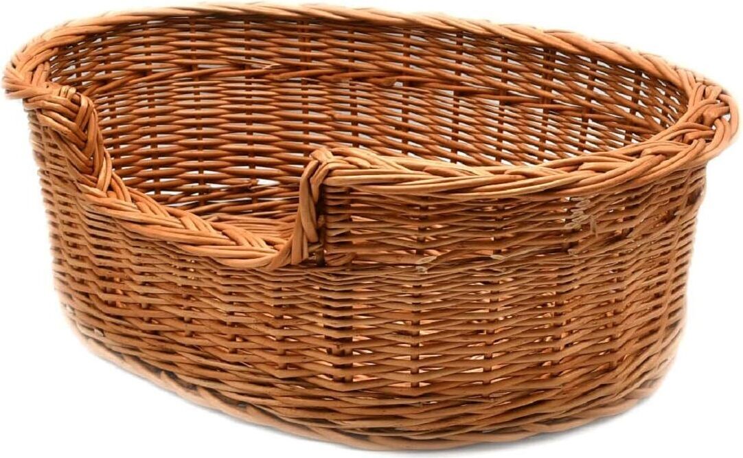 MyBer® Katzenliege, Hundeliege, Katzenbett, Hundebett Haustier Sofa Liege Bett aus Weide K5-100-1 (BTH 42cm/28cm/15cm)