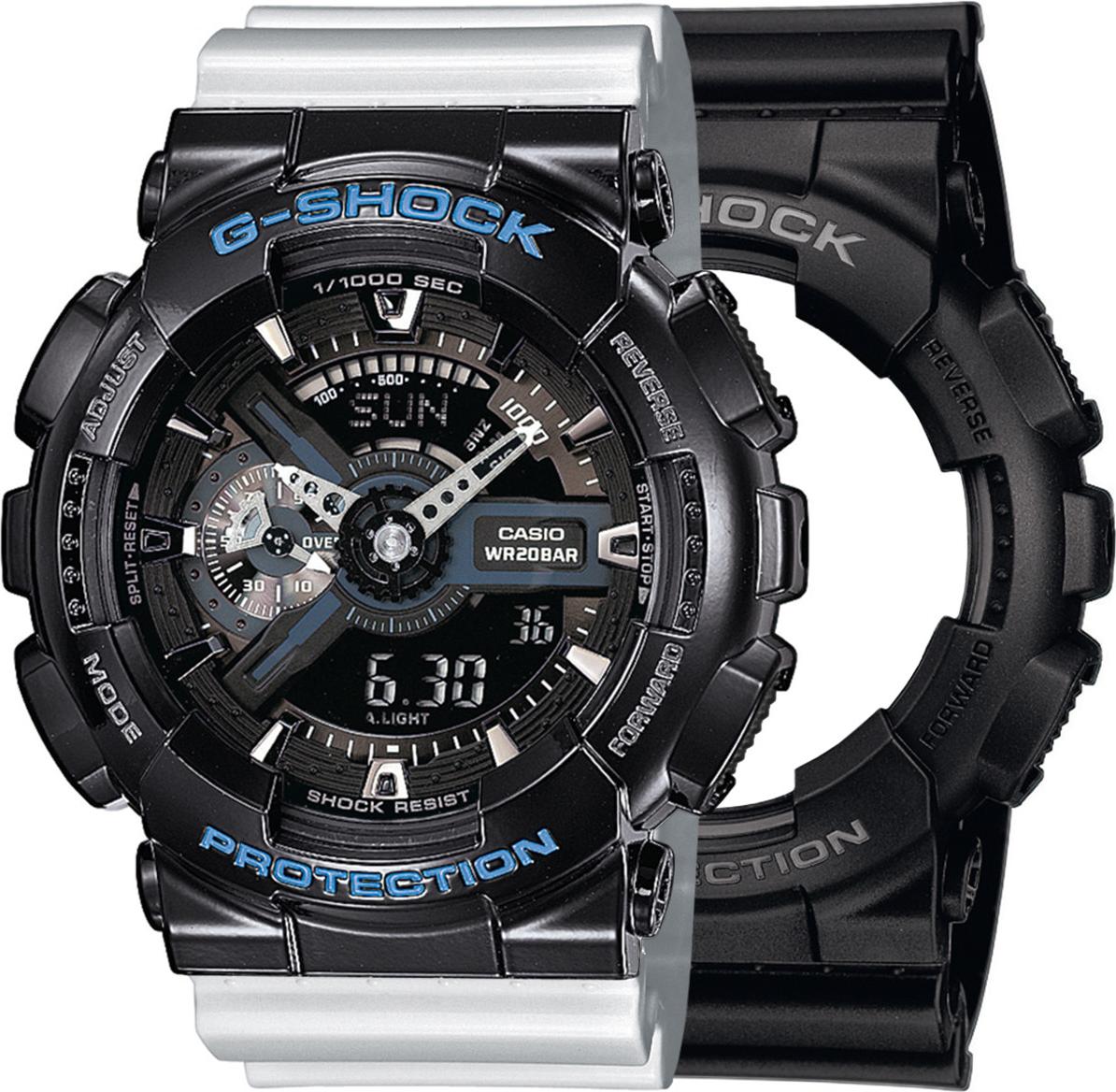 Casio G-Shock SET GA-110-1BER hodinky + BEZEL 10407691 + BAND 10347710 20BAR