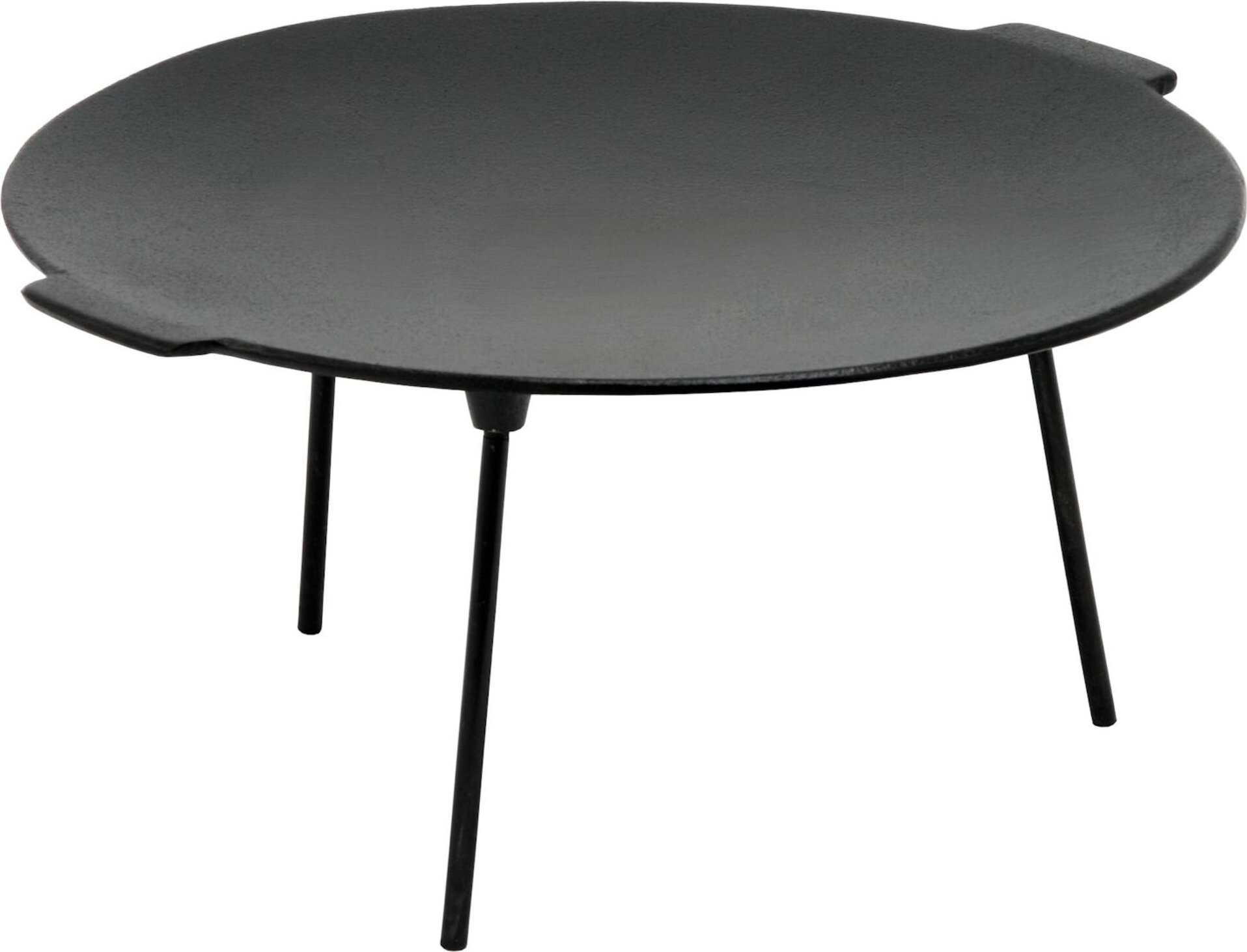 Piastra In Ghisa Per Barbecue Rotonda 45 Cm Con 3 Gambe Removibili, Custodia Impermeabile, Spessore 6,8 Mm, Per Campeggio E Fuoco Aperto