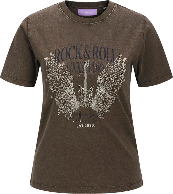 Jack & Jones Britta Slim Regular Fit Jjxx Kurzarm-t-shirt Braun XL Frau Braun XL 12281204-BrackenRock&Roll-XL
