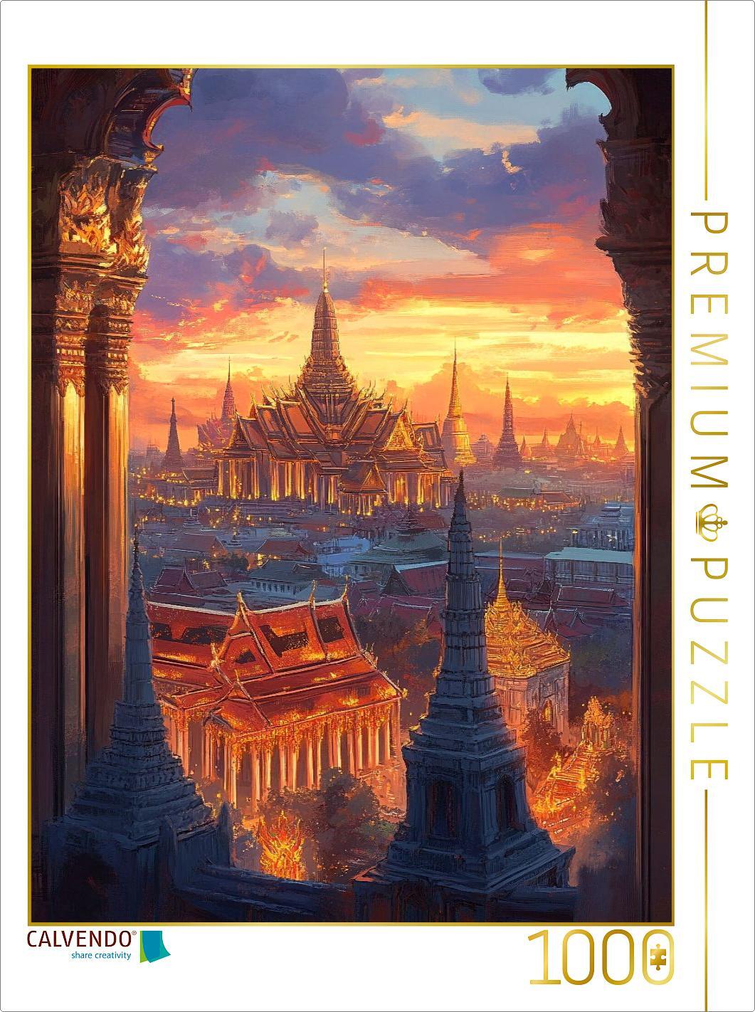 CALVENDO Puzzle Grand Palace & Wat Phra Kaew in Bangkok Thailand | 1000 Teile Lege-Größe 64x48cm Foto-Puzzle für glückliche Stunden