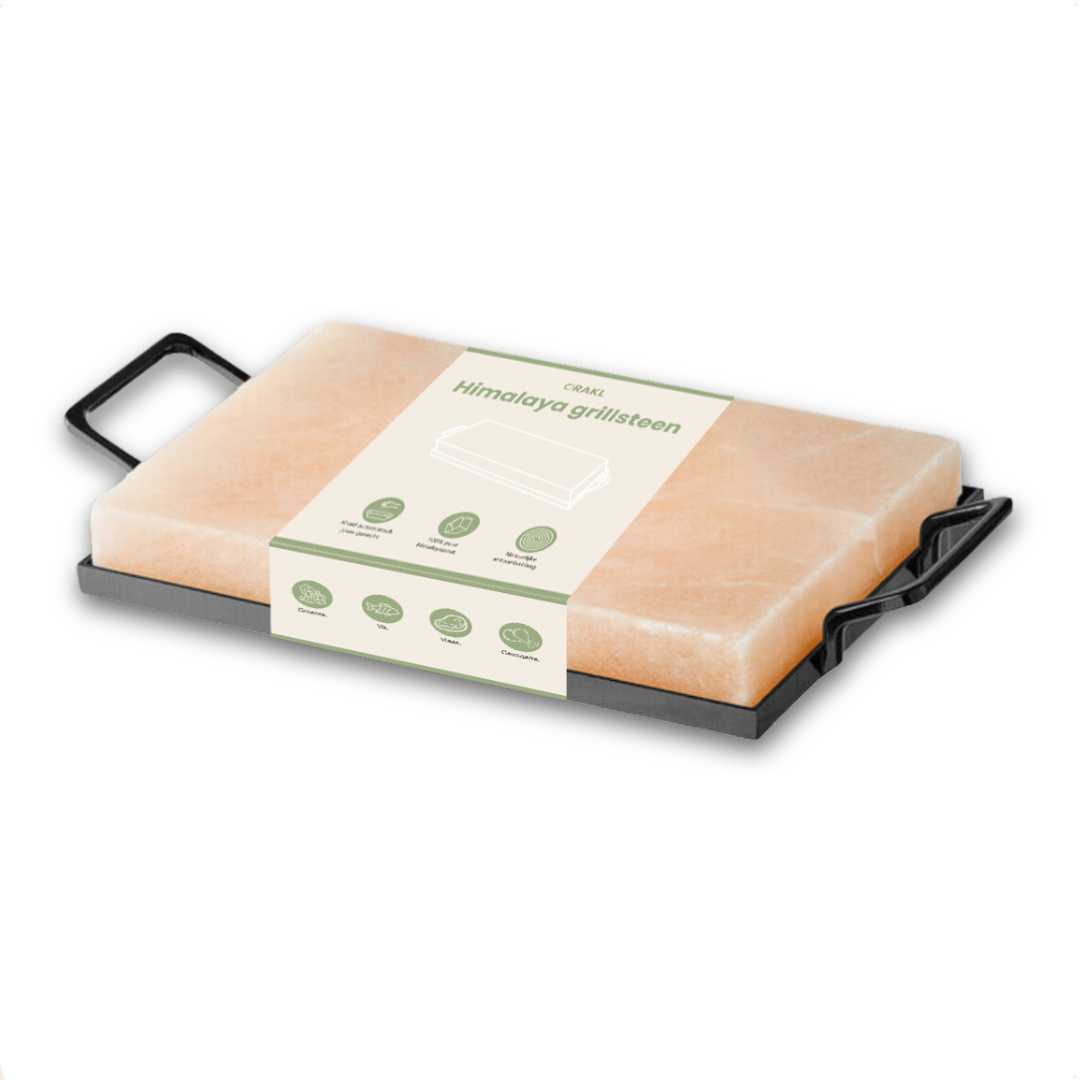 Orakl® - Luxe Hochwertige Salzsteine BBQ - 5-7 KG - Grillstein 30x20x5 cm - Salzsteine zum Grillen - Grillfliese 7735