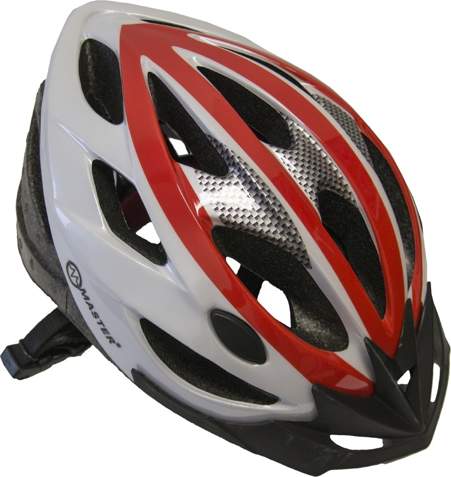 Fahrradhelm MASTER Force, M, rot-weis MAS-B202-M-red-w