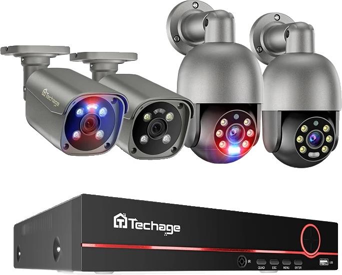 Bezpečnostný systém CCTV, rozlíšenie 4K, obojsmerný zvuk, 8CH NVR 4 kamery, zabudovaný 3TB HDD