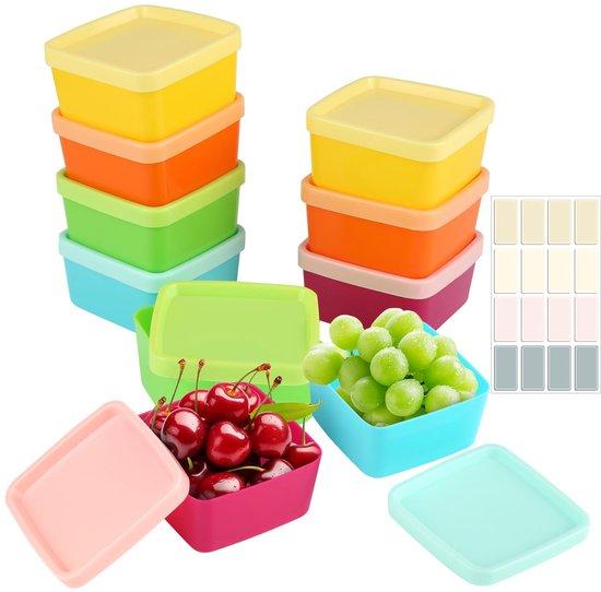 OEM Kleine Plastikdosen-Set, 10-teilig, 6,3x6,3x3,3cm, mit Deckel 2026