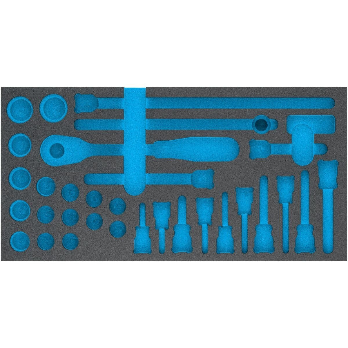 HAZET 163-352L, Schubladeneinheit, Blau, Grau, Schaum, Deutschland, 172 mm, 342 mm