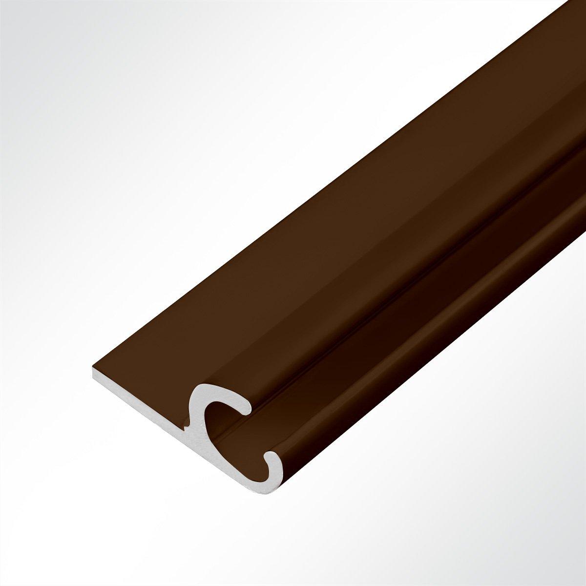 Lysel® Kederschiene Kederleiste Aluminium 45° braun für 6-9mm Keder L: 2m 11389_27078