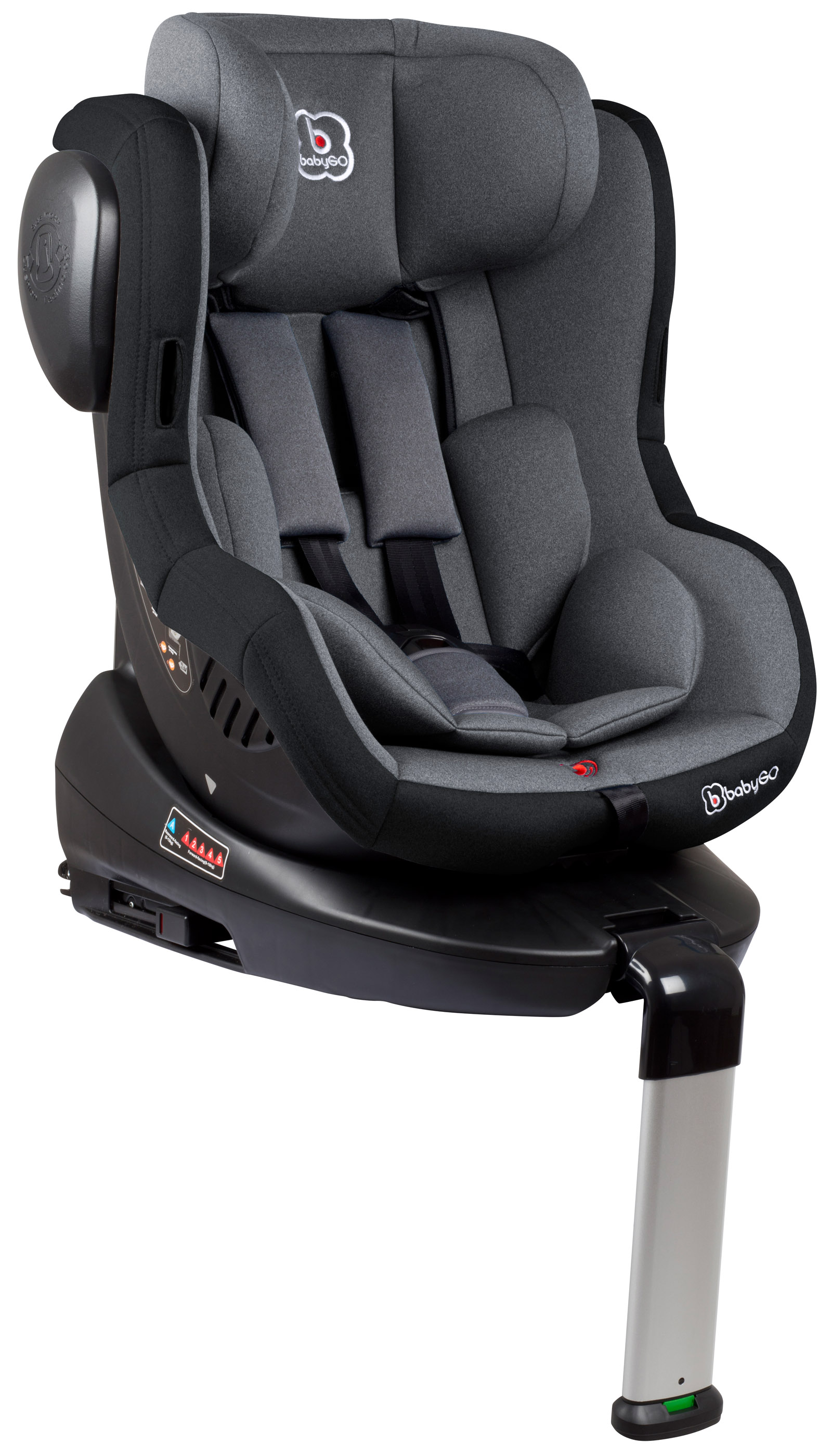 BabyGo Freemove Autositz Kindersitz 9-36 kg grey
