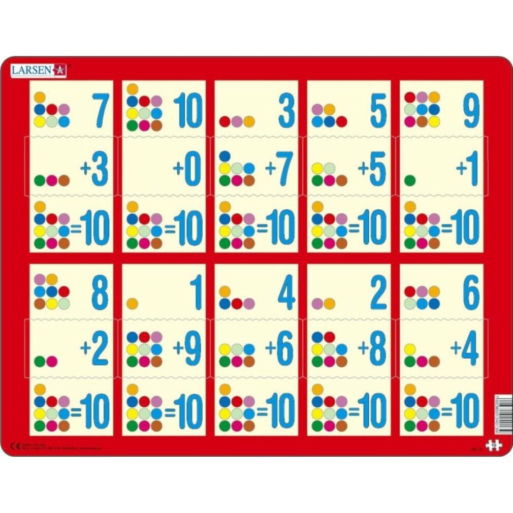 LARSEN Puzzle Addieren bis zehn III 10 Teile H055302