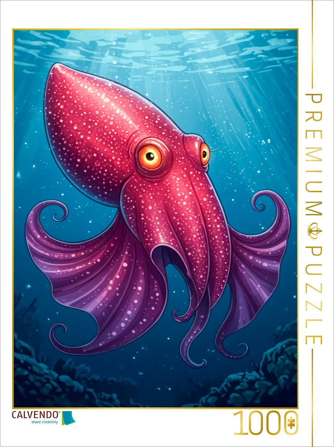 CALVENDO Puzzle Vampirtintenfisch - der Schatten der Tiefsee | 1000 Teile Lege-Größe 64x48cm Foto-Puzzle für glückliche Stunden