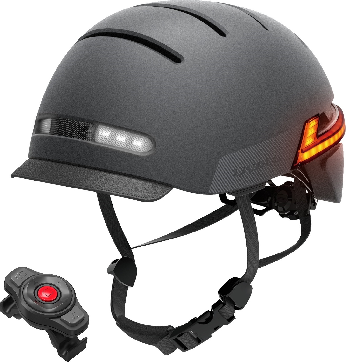 Livall BH51M Neo+BR80 57-61 cm schwarz Fahrradhelm E-Bike Helm LED Blinker Rücklicht Smart App