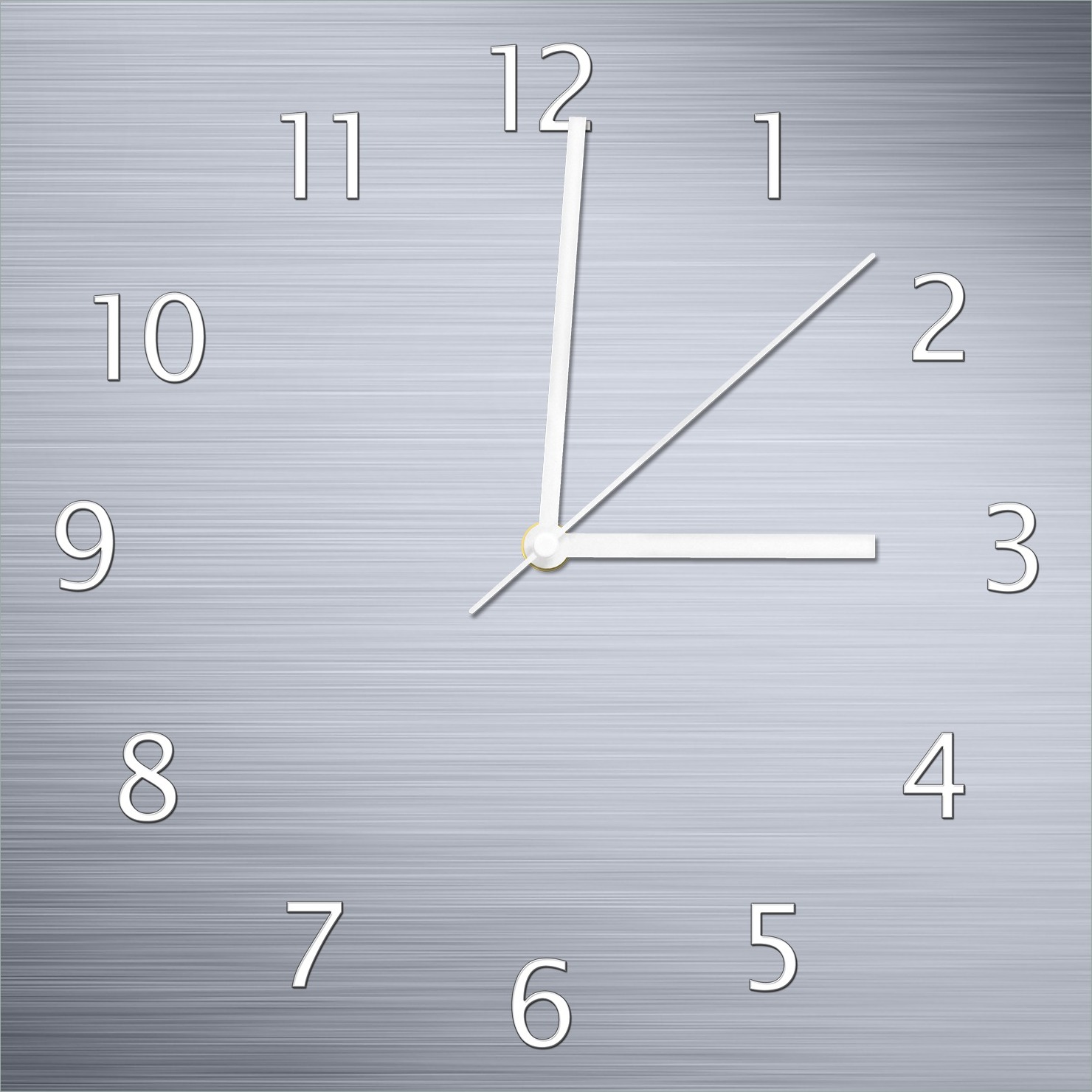 Wallario Design Wanduhr Muster aus grauen Streifen - Schraffur aus Echtglas, Größe 30 x 30 cm guk0741-3030