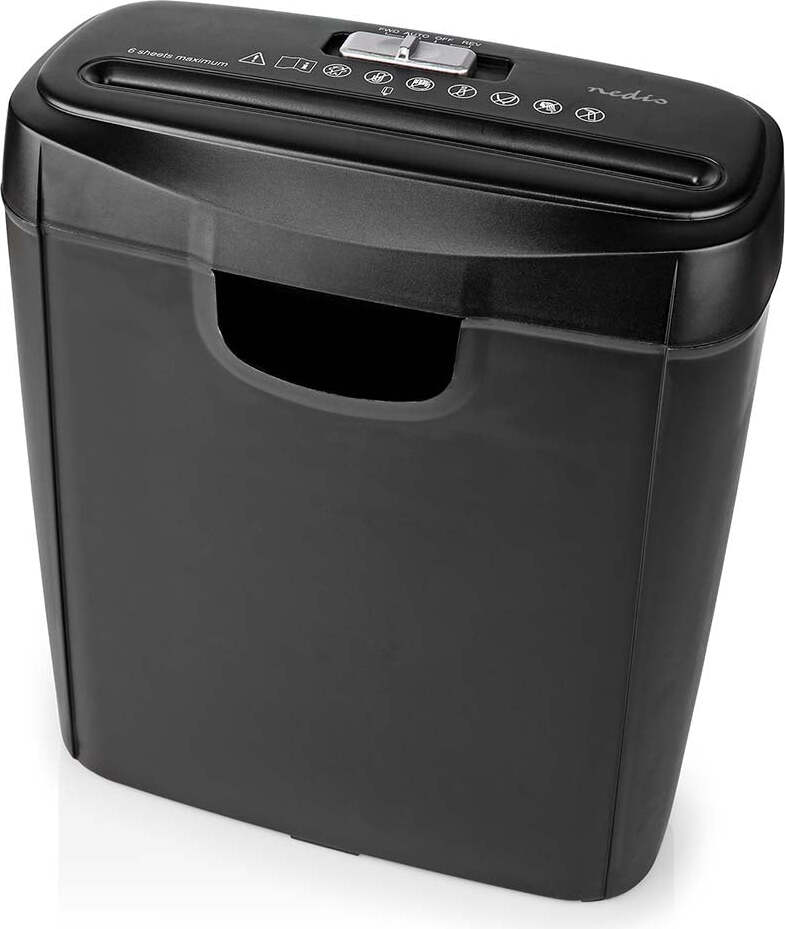 Nedis Aktenvernichter | 6x A4-Seiten | 10 l | Sicherheitsnorm: DIN 2 | 190 W | Schwarz PASH112BKA4