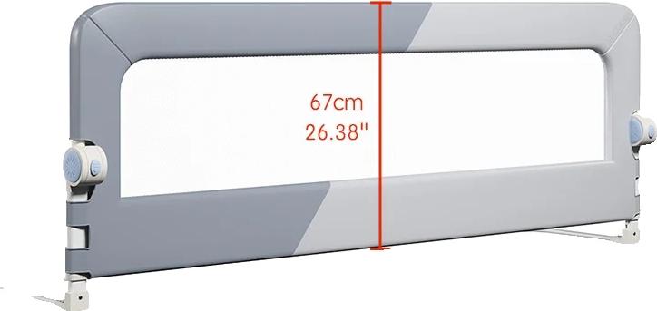 Zábrana na posteľ, jednoduchá inštalácia, zabraňuje pádu, Pre matrace s dĺžkou 1,2 m