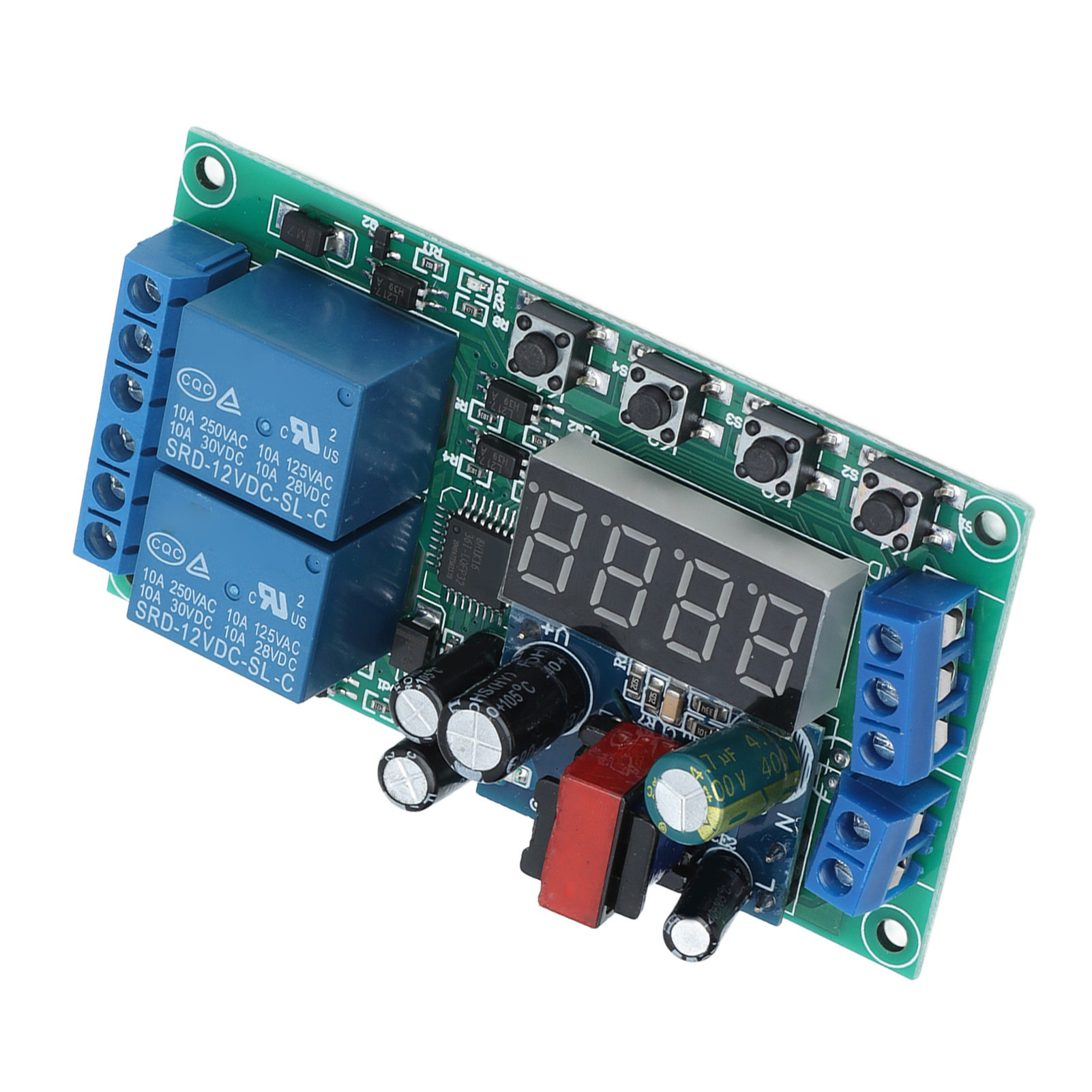 Cocosity Relais-Modul,2-Kanal-Relais-Modul,Zeitverzögerungs-Relais-Modul,Verzögerungs-Relais-Modul,Digitales Verzögerungs-Relais-Modul,Impuls-Trigger-Zyklus-Timer-Modul YF-7