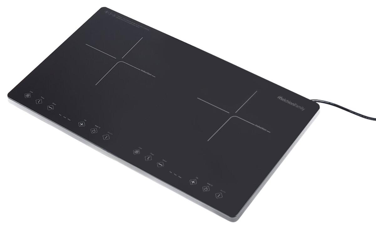 Melchioni 118360034, Čierna, Vstavaný, 58 cm, Indukčná varná doska so zónami, Sklo, 2 zone(s)