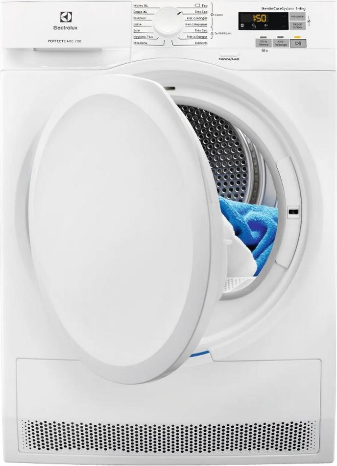 Wäschetrockner mit kondensator 60 cm 8 kg , perfectcare 700, weiß Electrolux EW7H5829SB