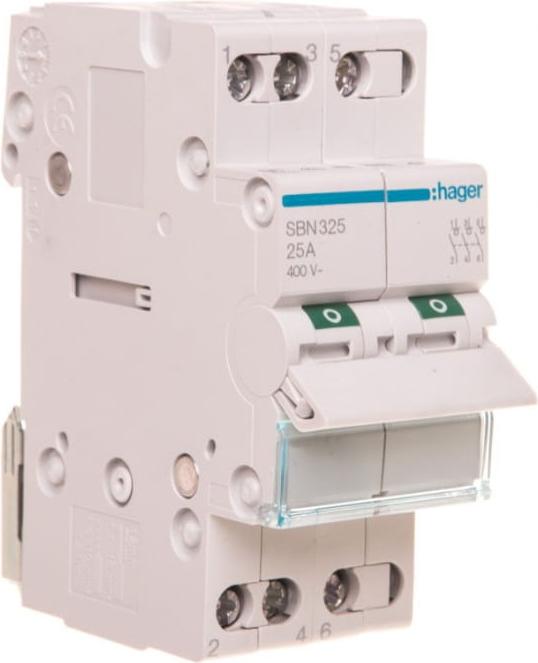 HAGER Ausschalter 25A 3 Schließer 400V AC 2PLE SBN325