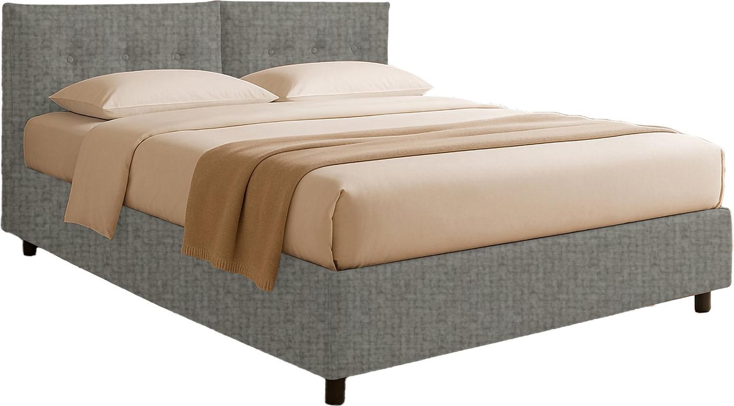 Doppelbett Dmora Levice Aschgrau, Abziehbar mit Stauraum