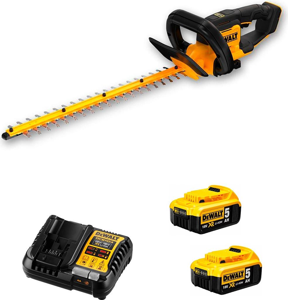 Heckenschere DeWALT DCMHT562P2 (2 x 5,0 Ah + DCB1104)