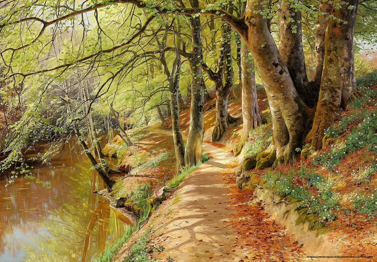 D-Toys Puzzle Kunst Peder Mørk Mønsted 1000 Teile Frühlingswald 87765