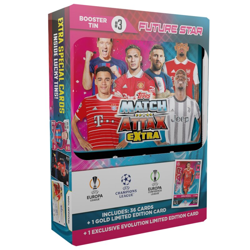 Topps Match Attax Extra 22/23 UEFA Champions League Fußballkarten | Mini Tin Future Star #3 33490-02-FBM