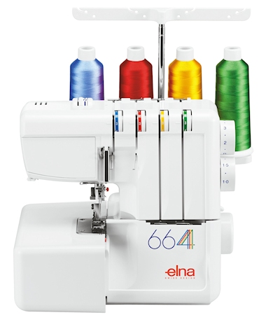 ELNA 664 eXtend inkl.Starter-Kit mit 16 Konen Overlockgarn EL-OV664