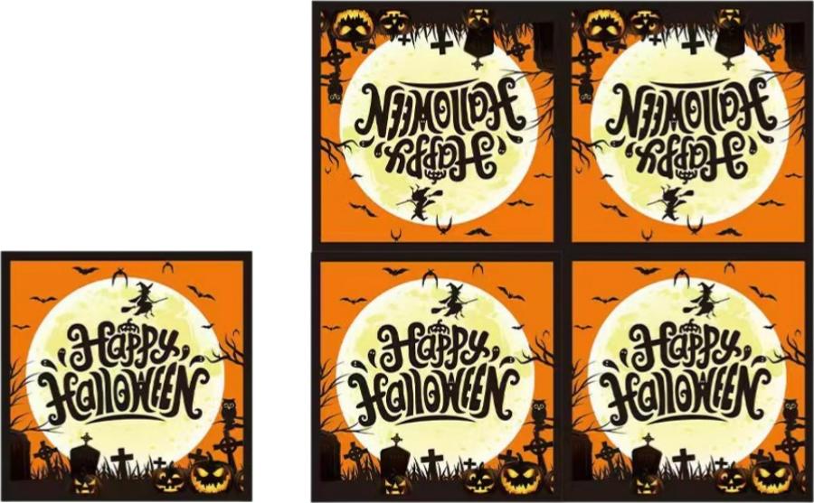 WOHNSTIL Halloween Party Set Einweggeschirr, Pappteller & Becher, Servietten, Besteck, Deko-Set