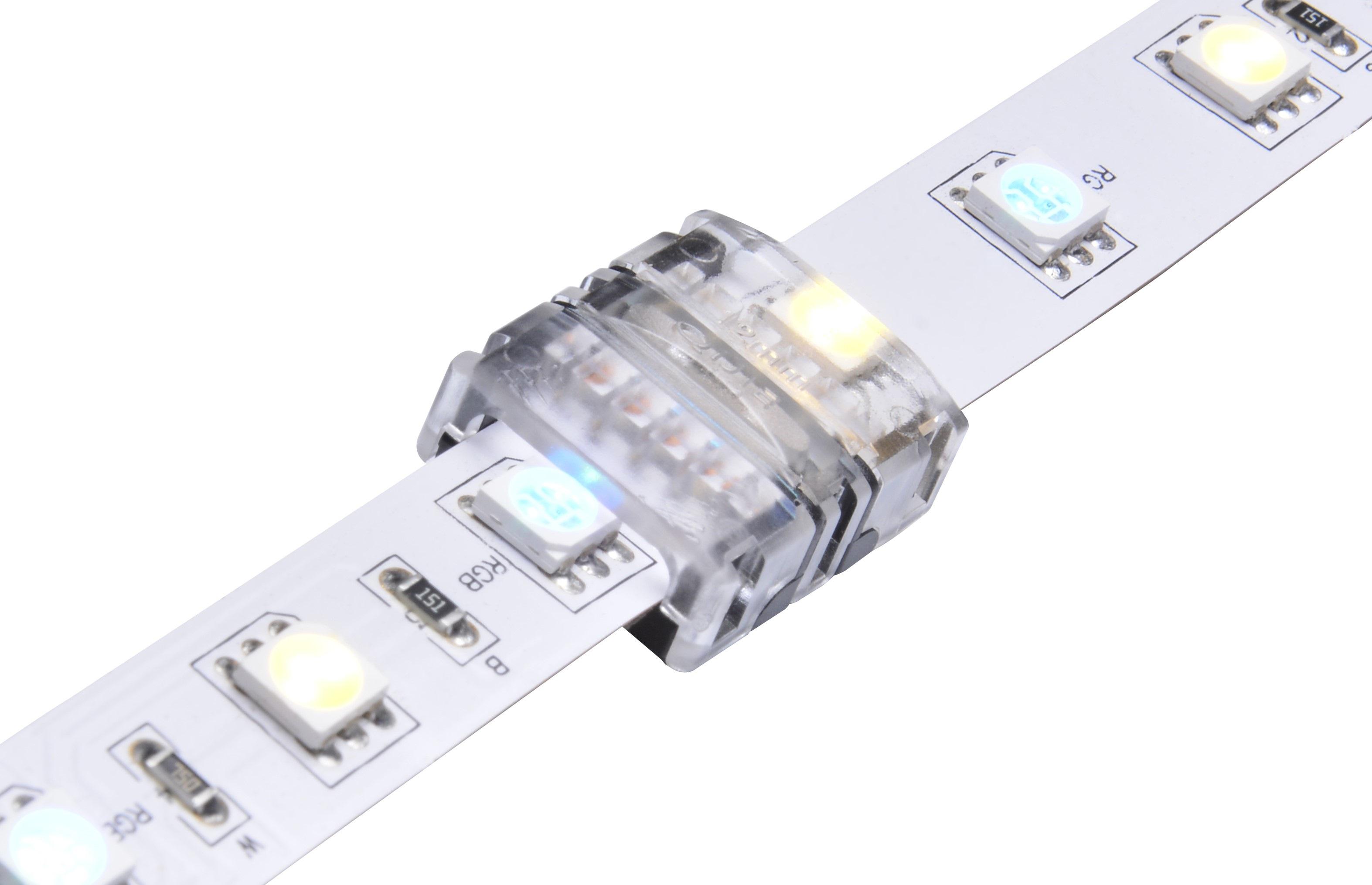 DOTLUX Klemmverbinder Streifen zu Streifen 5-polig für LED-Streifen 12mm RGBW IP20 Set 5 Stück