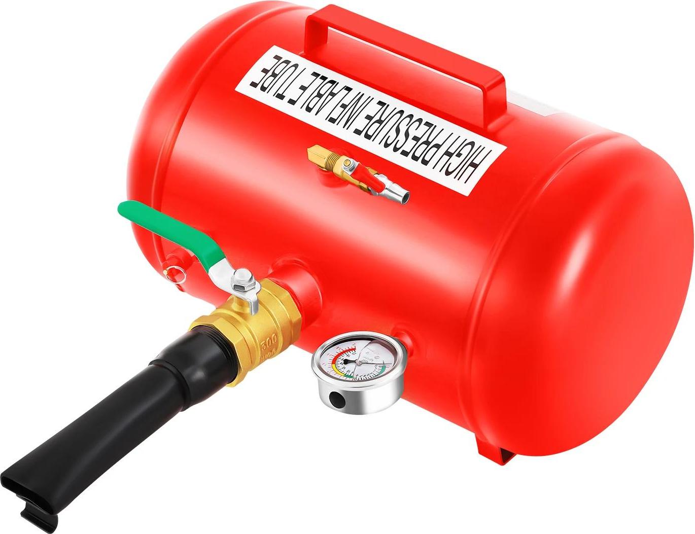 StarTech Reifen Bead Seater - Bead Blaster Drucklufttank - 20 l - Max 10 bar - Empf. 6–8 bar - Eisen - Rot