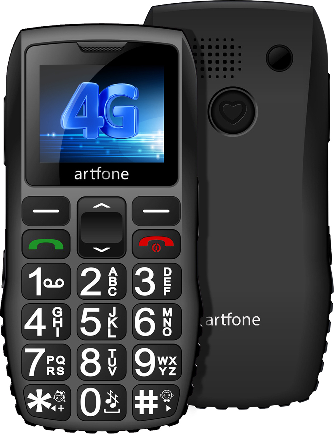 artfone Seniorenhandy C1 mit Notruftaste | einfache & robust mit großen Tasten | 4G