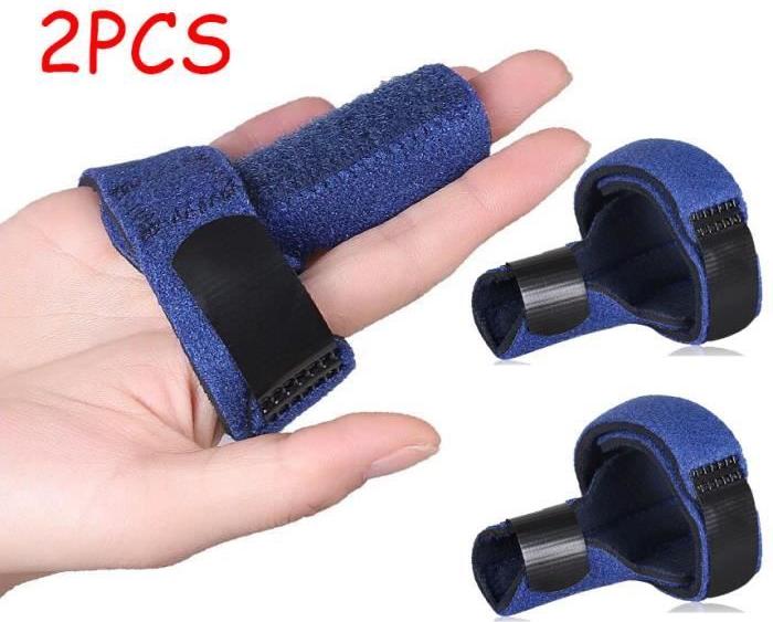 Meoiruery Fingerschiene, Fingerorthesenstabilisator, Stützband für Schnappfinger, abnehmbarer Fingerstrecker (Blau) KAU-ER-LYS-PH-20251121-67