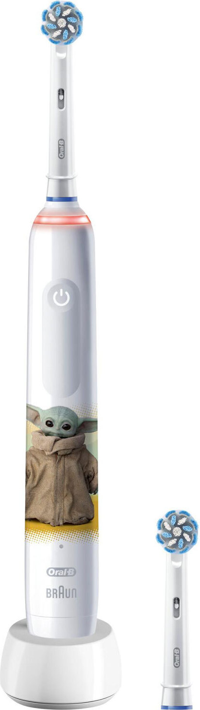 Oral-B PRO 14876674, Detské, Rotujúca kefka na zuby, Denná starostlivosť, Leštenie, Jemný, Viacfarebný, Biela, 4 x 30 sec, Mäkké