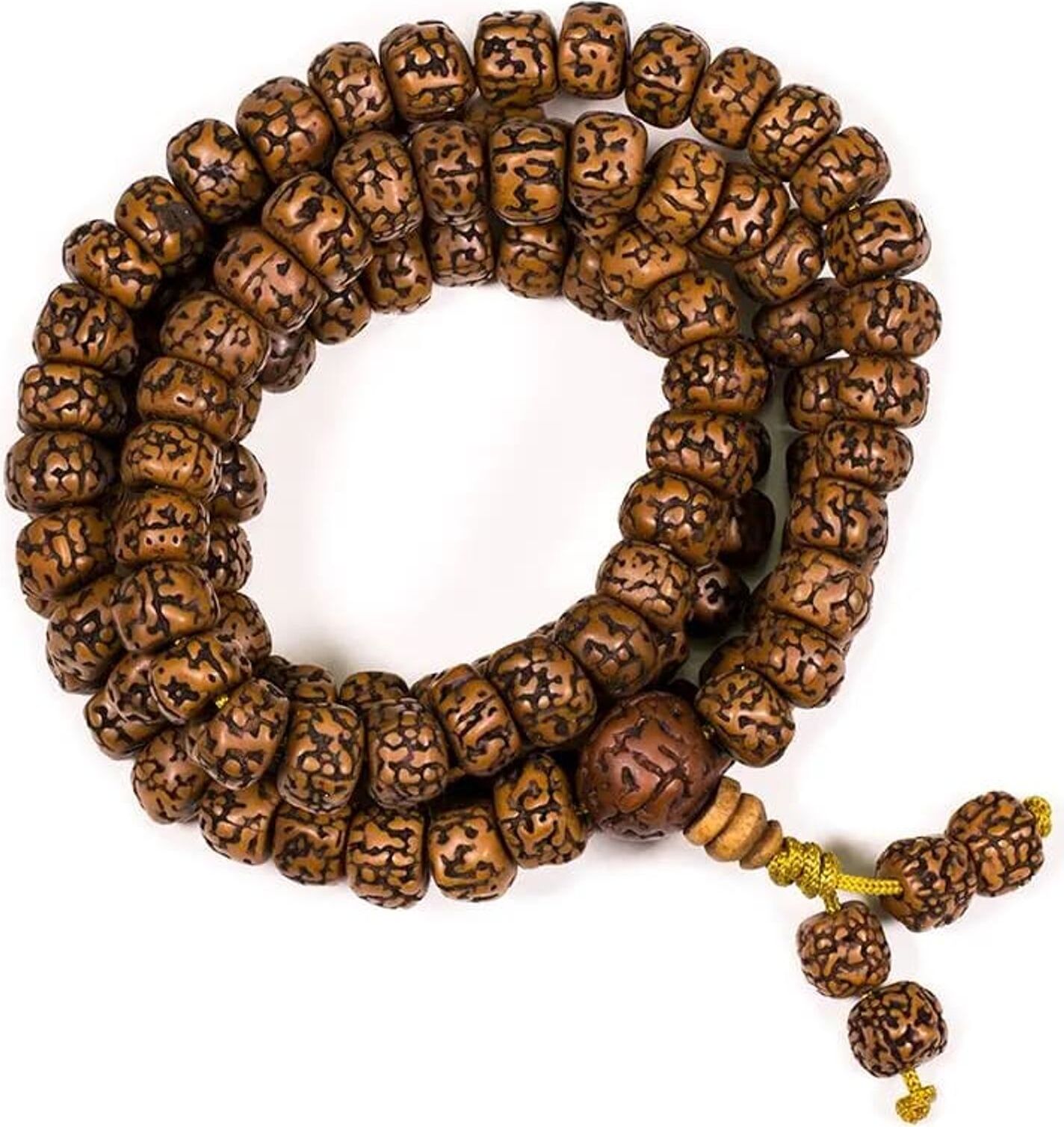 Bahadra Mala Rudraksha 108 Perlen poliert -- 1.0 cm 17232