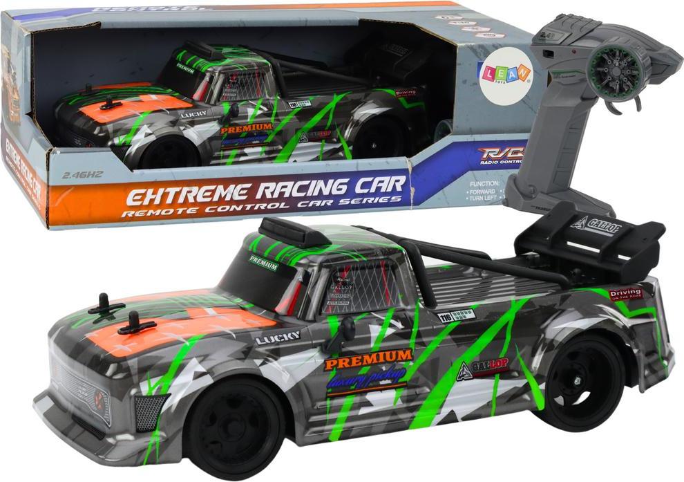 Lean Toys Ferngesteuertes Rc-Auto 1:16 Gummi-Driftrad Grau-Grün