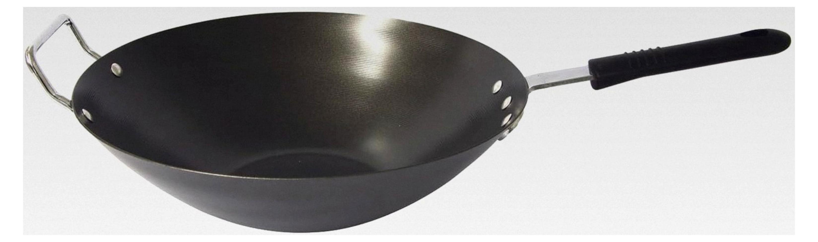 Markenlos Wok aus Stahl für alle Wärmequellen, 33 cm