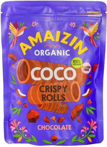GLUTENFREIE -KOKOS-SCHOKO-WAFFELSTÄBCHEN 140 g – AMAIZIN
