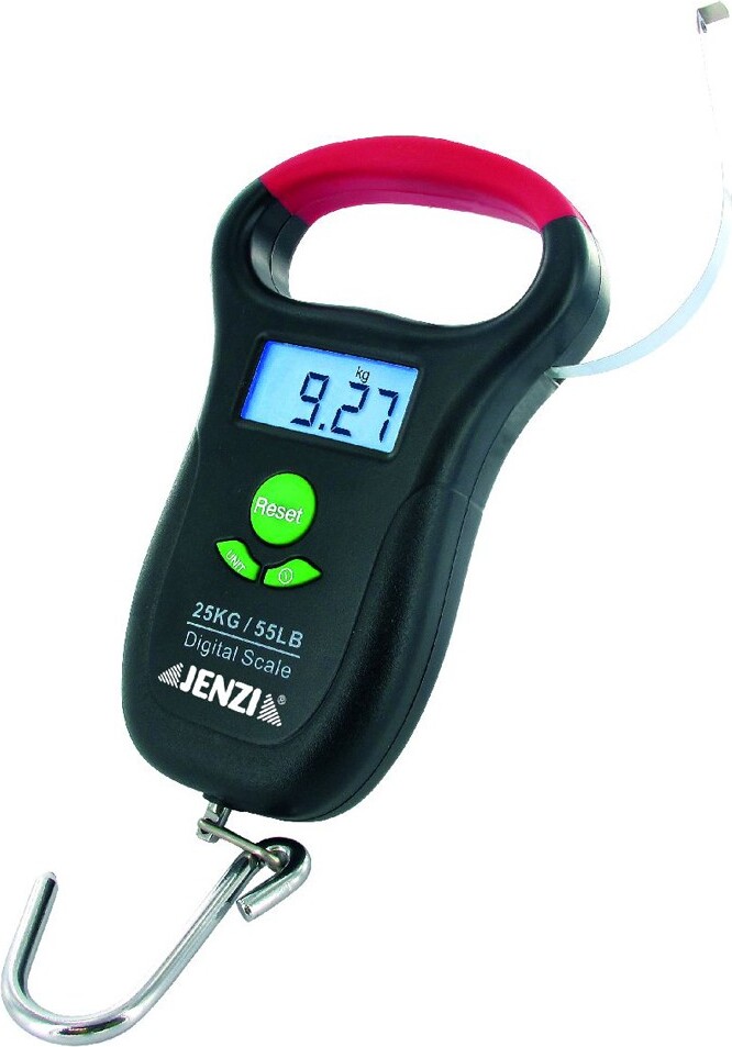 Jenzi Digitale Fischwaage bis 25kg mit Maßband 8904 003