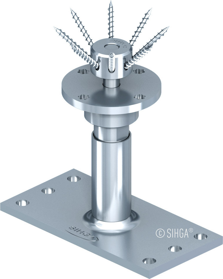 Sihga Herakulix® M Stützenfuß mit Neigungsausgleich M RI 40 / 155 - 220 mm