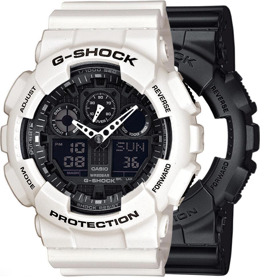Zegarek Casio G-Shock SET GA-100-1A1ER + BEZEL 10395292 + PASEK 10366715 20BAR