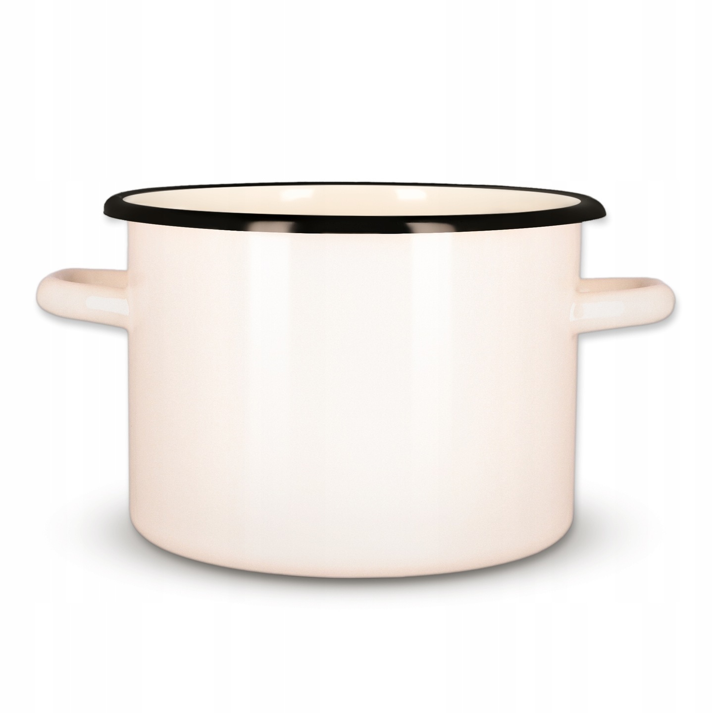 Kuketo | Emaille Kochtopf 3 L Mit Griffen – Induktion & Alle Herdarten – Creme Emaille Topf Robust Aus Stahl, Hygienisch, Hitzebeständig, Langlebig 745955