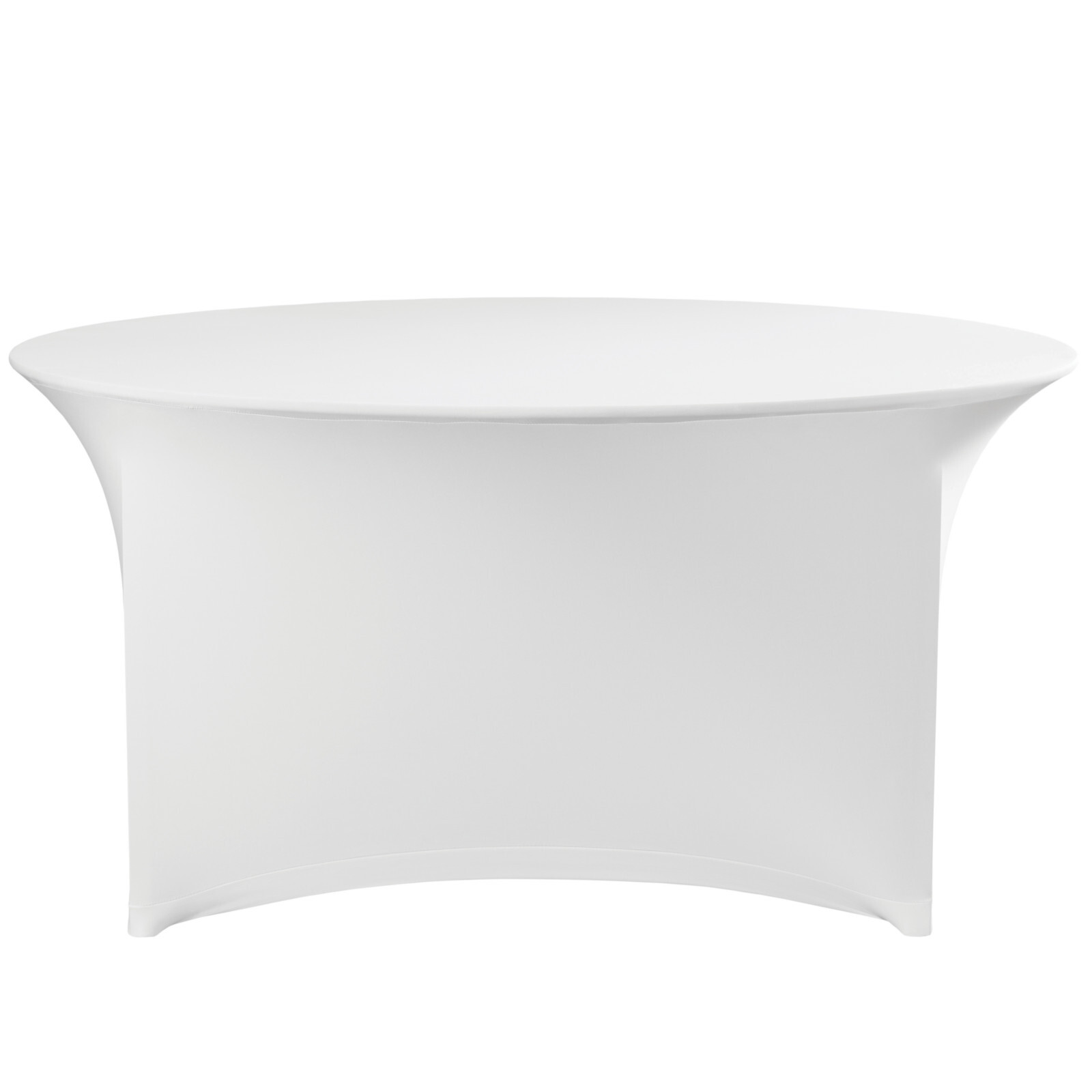 Runde Tischdecke ohne Bügeln 180cm Jersey Stoff weiß - Hendi 814451