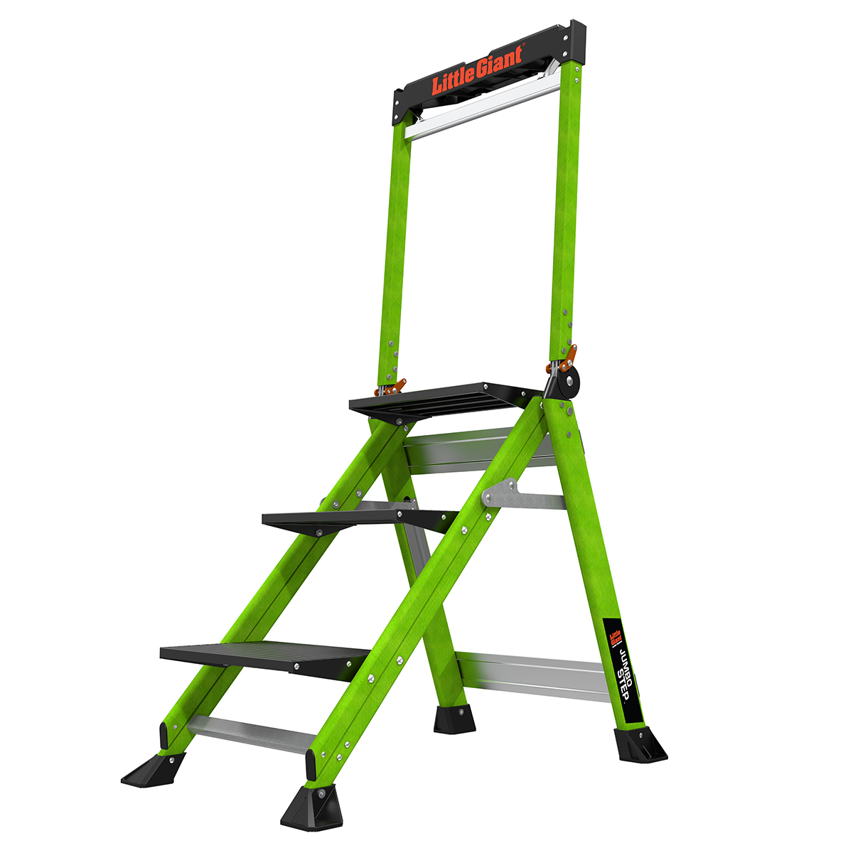 Leiter Little Giant JUMBO STEP 3 stufen, Fiberglas, Extra Breite Stufen, 11933
