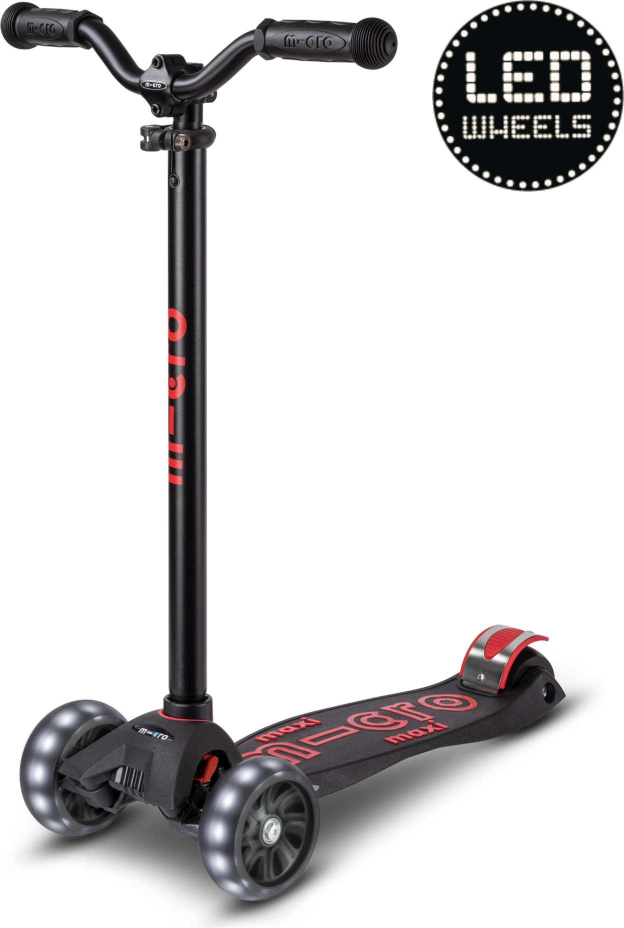Micro Maxi Micro Scooter Pro LED Black/Red