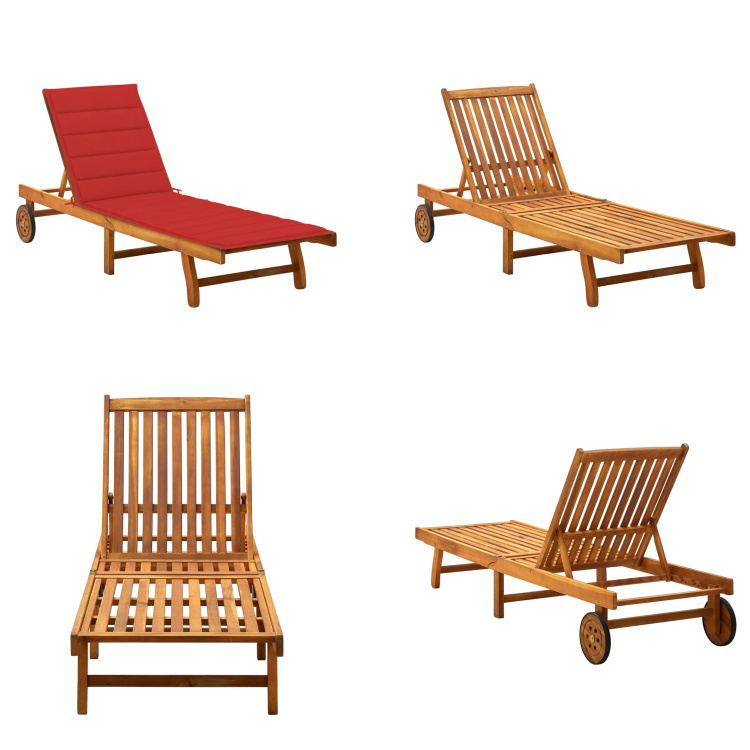 vidaXL Lehátko s opierkou Akáciové masívne drevo - Lehátko - Lehátka - Drevené ležadlo - Drevené ležadlá